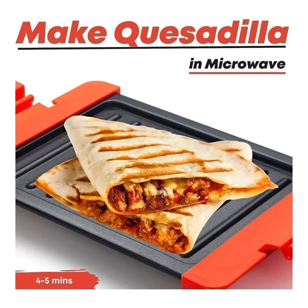 MICROWAVE SANDWICH MAKER Panini Press Grill Burger Steak Tray Crisper MACONEE